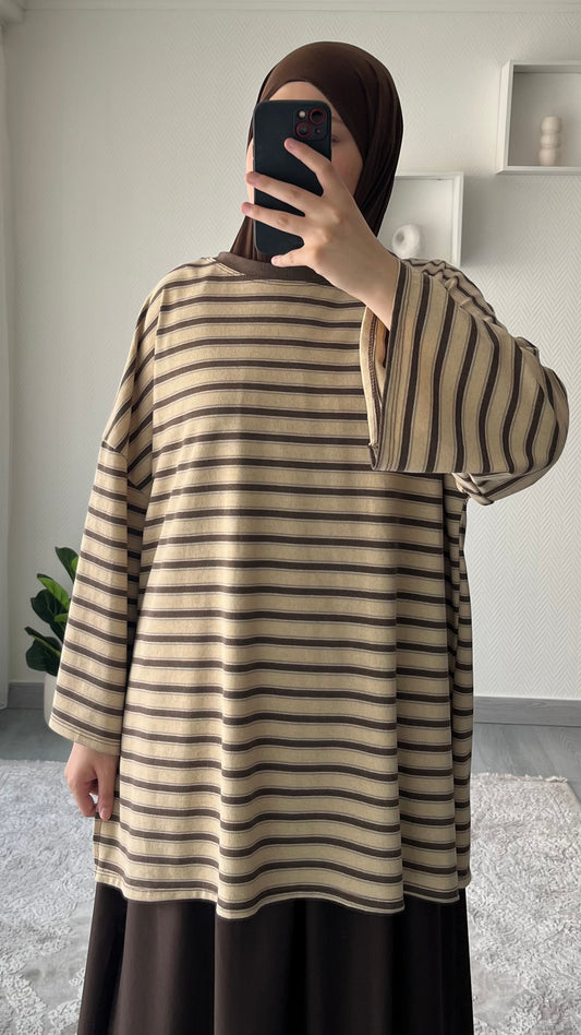 Pull Oversize Rayé Alma